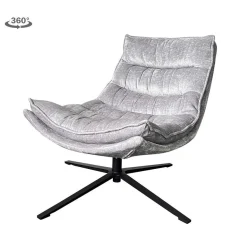 Draaibare Fauteuil Venice - Lichtgrijs - Loft24.nl