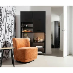 Draaifauteuil Atty Structure Velvet - Blossom - Loft24.nl