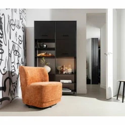 Draaifauteuil Atty Structure Velvet - Blossom - Loft24.nl