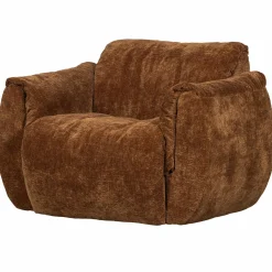 Draaifauteuil BAGGY 3D Chenille - Middenbruin - Loft24.nl