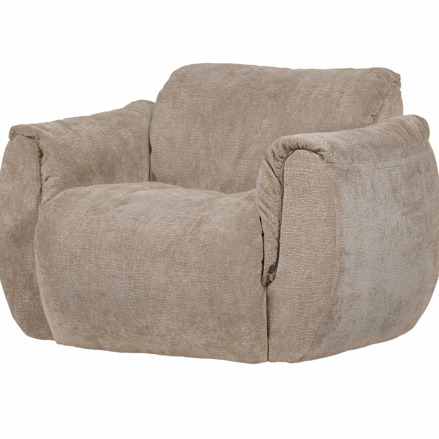 Draaifauteuil BAGGY 3D Chenille - Zand - Loft24.nl