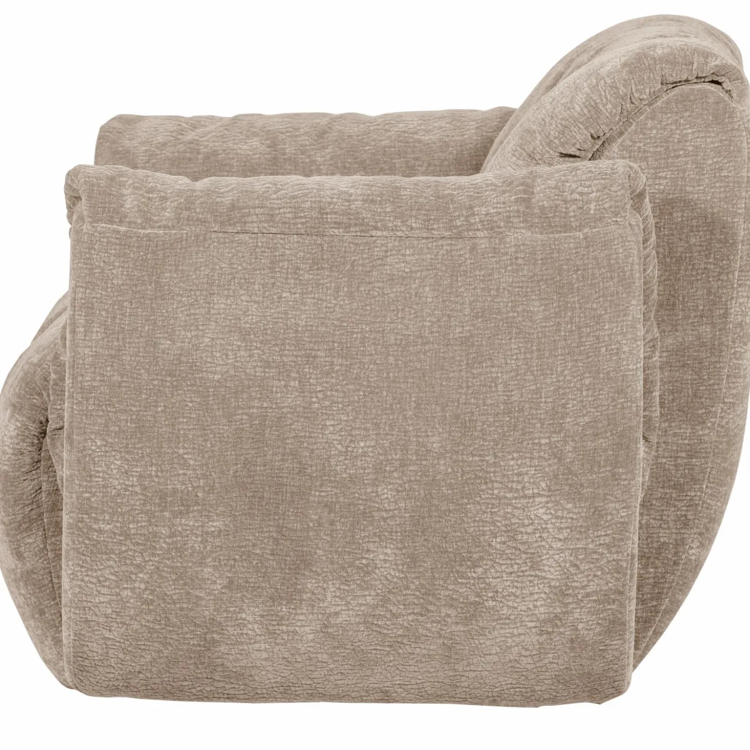 Draaifauteuil BAGGY 3D Chenille - Zand - Loft24.nl