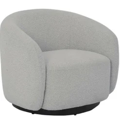 Draaifauteuil Belfast Bouclé - Grijs - Loft24.nl