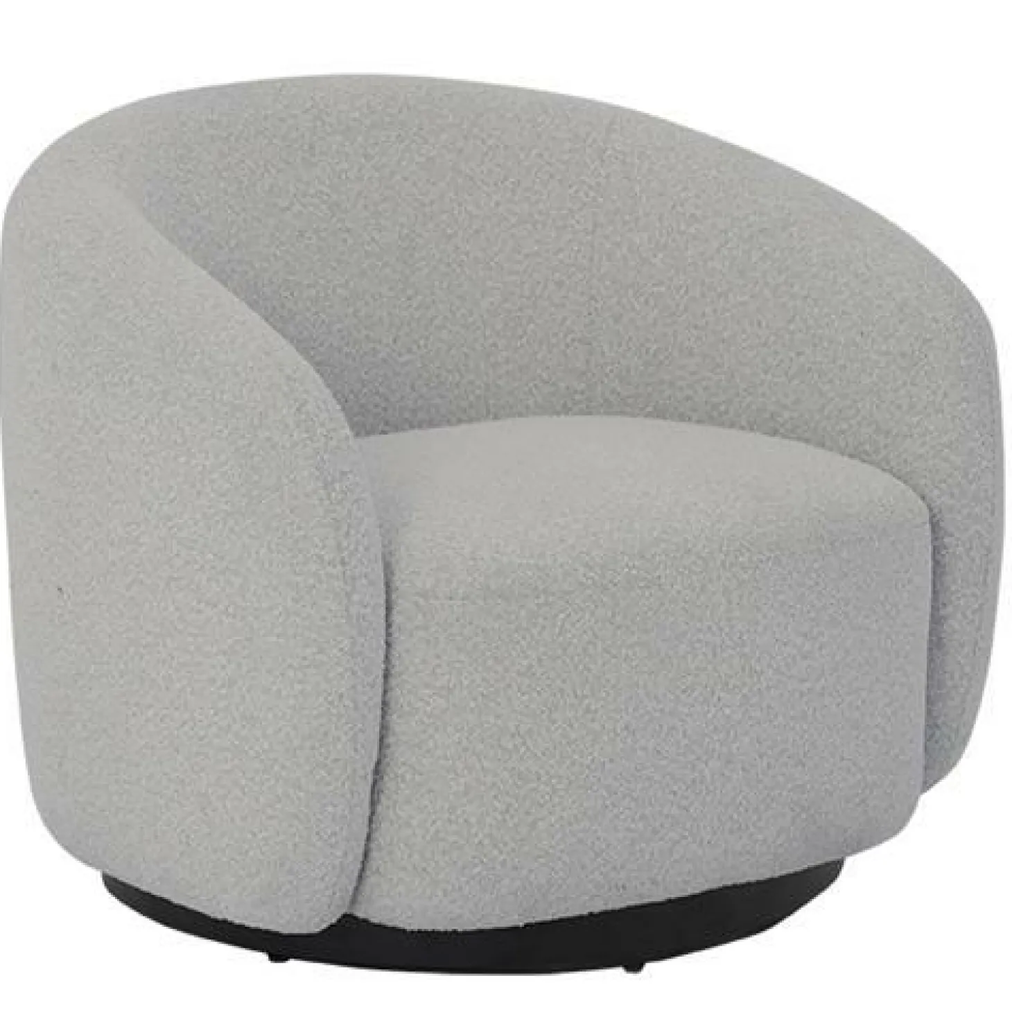 Draaifauteuil Belfast Bouclé - Grijs - Loft24.nl