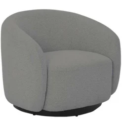 Draaifauteuil Belfast Bouclé - Grijs - Loft24.nl