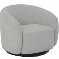 Draaifauteuil Belfast Bouclé - Grijs - Loft24.nl