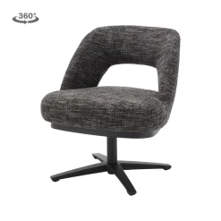 Draaifauteuil Caldes - Blauwgrijs - Loft24.nl