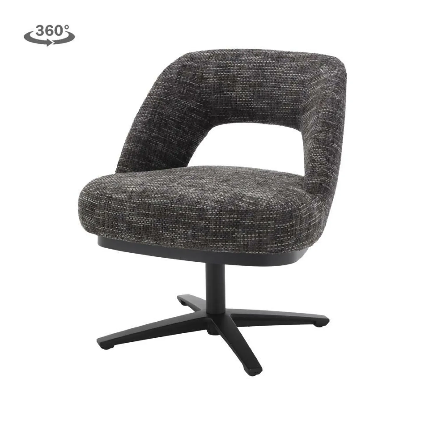 Draaifauteuil Caldes - Blauwgrijs - Loft24.nl