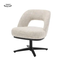 Draaifauteuil Caldes - Off White - Loft24.nl