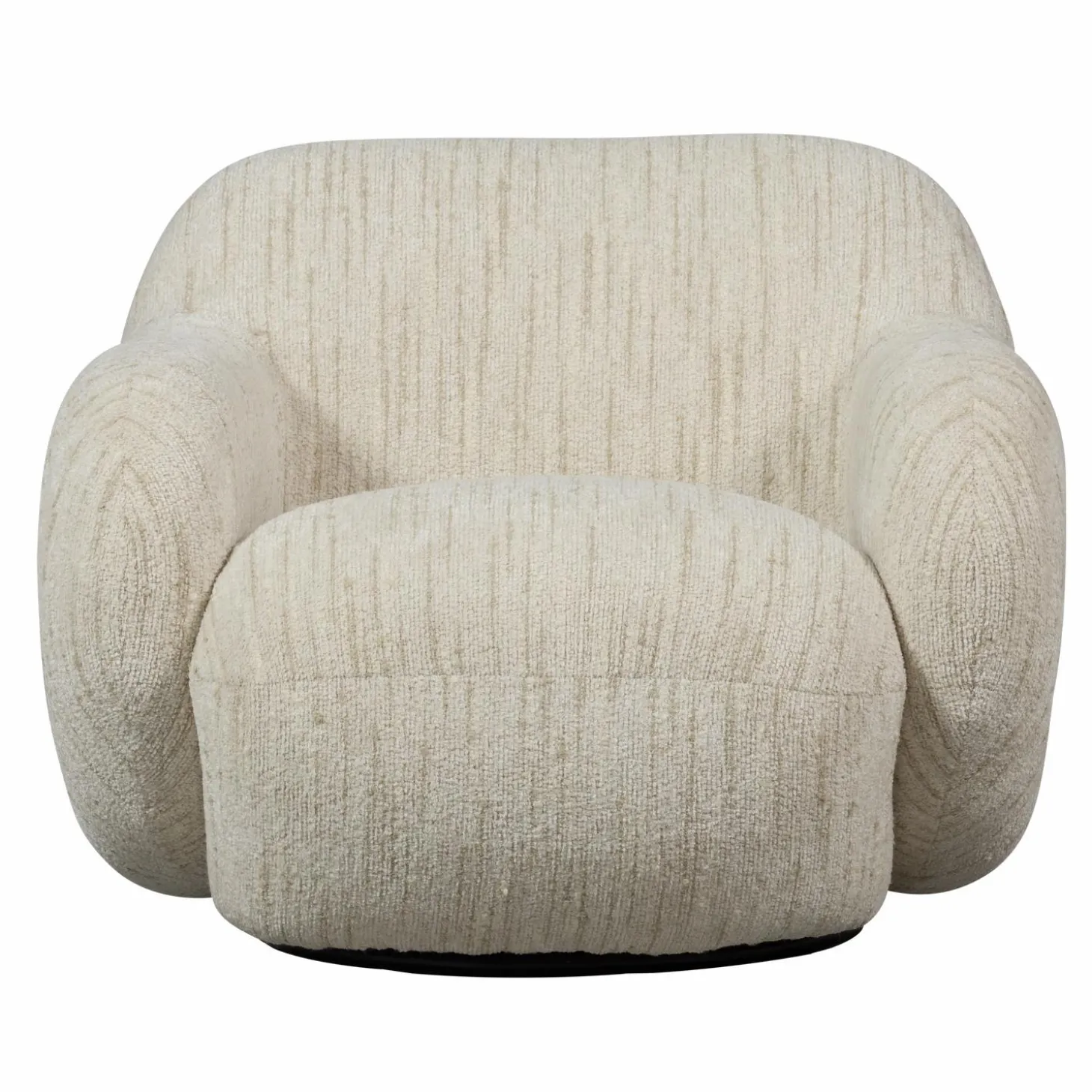 Draaifauteuil Folke Chenille - Naturel - Loft24.nl