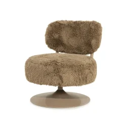 Draaifauteuil Furlo Furry - Taupe - Loft24.nl