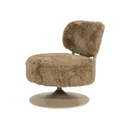 Draaifauteuil Furlo Furry - Taupe - Loft24.nl