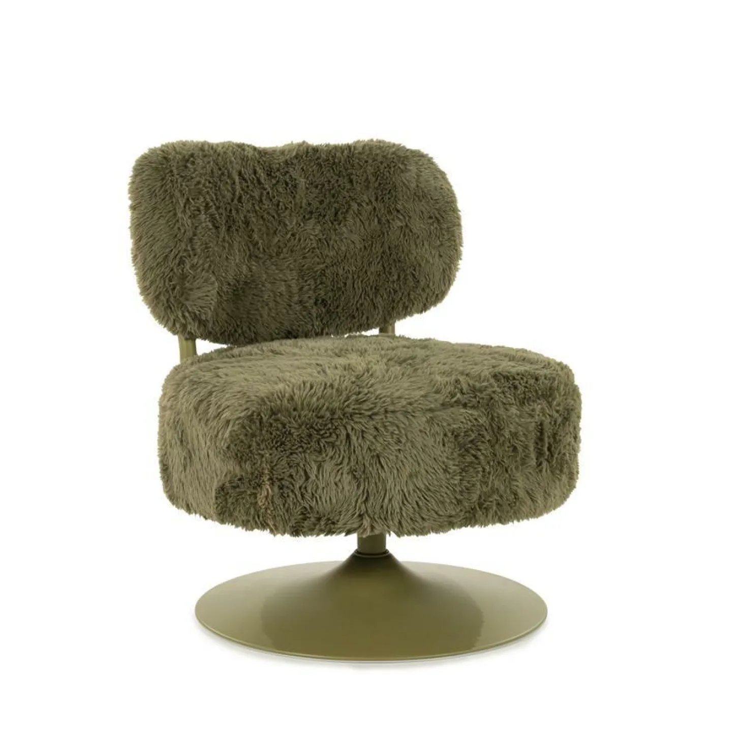 Draaifauteuil Furlo Furry - Groen - Loft24.nl