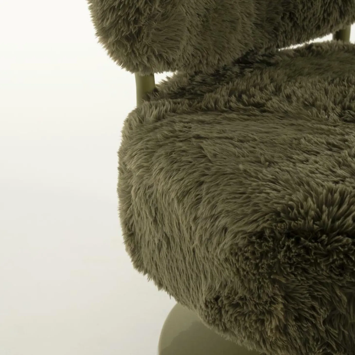 Draaifauteuil Furlo Furry - Groen - Loft24.nl