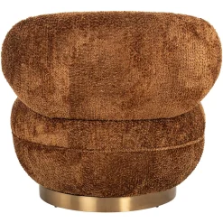 Draaifauteuil Jace Chenille - Cinnamon - Loft24.nl