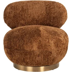 Draaifauteuil Jace Chenille - Cinnamon - Loft24.nl