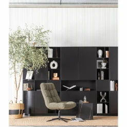 Draaifauteuil Job Teddy - Groen - Loft24.nl