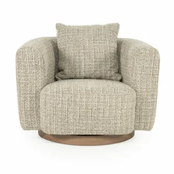 Draaifauteuil Jordan Grove Bouclé - Taupe - Loft24.nl