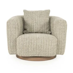 Draaifauteuil Jordan Grove Bouclé - Taupe - Loft24.nl