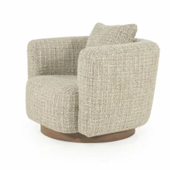 Draaifauteuil Jordan Grove Bouclé - Taupe - Loft24.nl