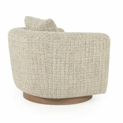 Draaifauteuil Jordan Grove Bouclé - Beige - Loft24.nl
