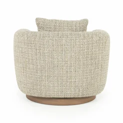Draaifauteuil Jordan Grove Bouclé - Beige - Loft24.nl
