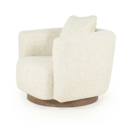 Draaifauteuil Jordan Grove Bouclé - Beige - Loft24.nl
