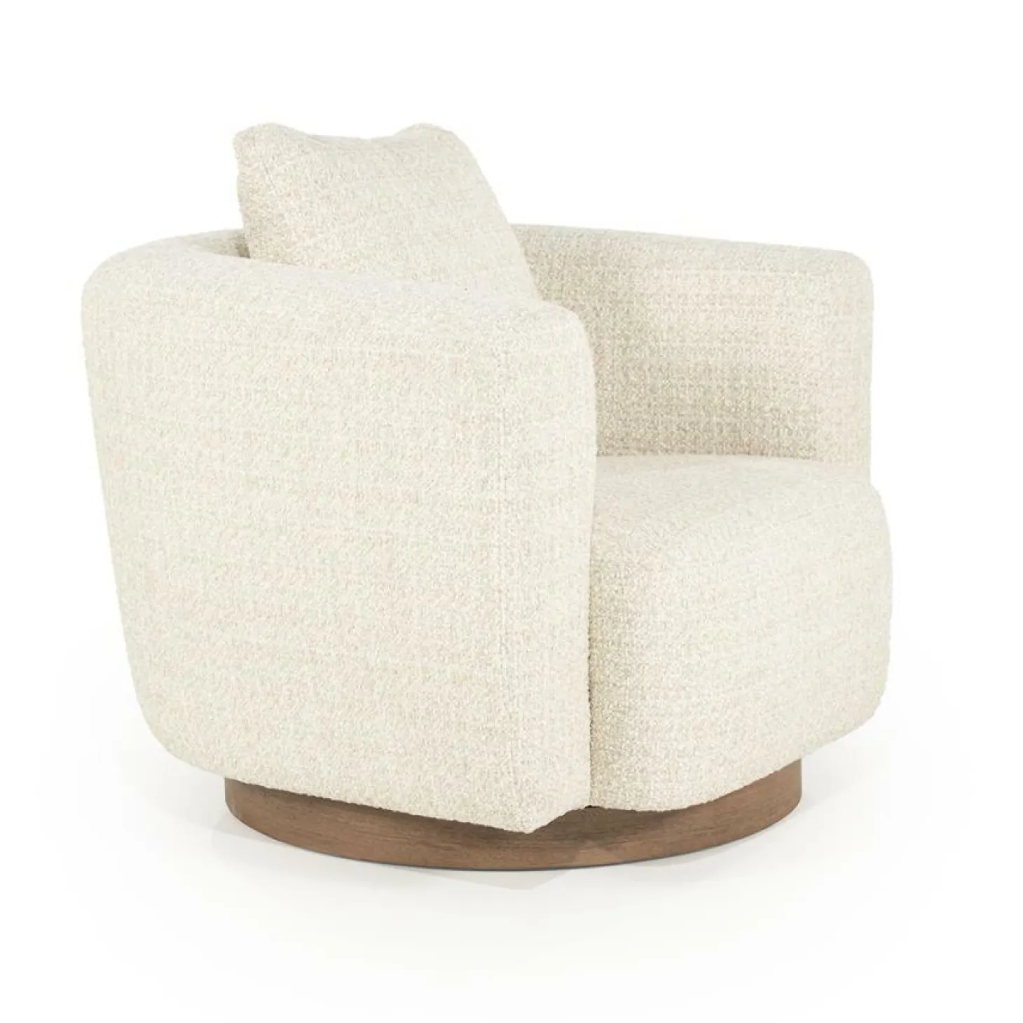 Draaifauteuil Jordan Grove Bouclé - Beige - Loft24.nl