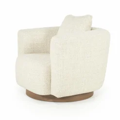 Draaifauteuil Jordan Grove Bouclé - Beige - Loft24.nl