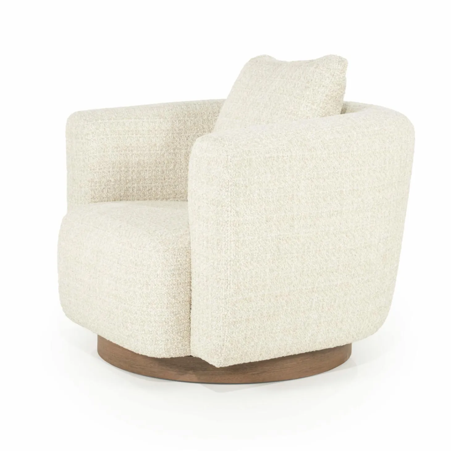 Draaifauteuil Jordan Grove Bouclé - Beige - Loft24.nl