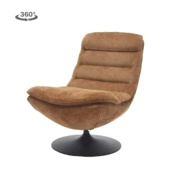 Draaifauteuil Marano Chenille - Caramel - Loft24.nl