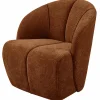 Draaifauteuil Mojo Geweven Rib - Roest - Loft24.nl