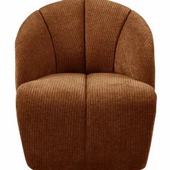 Draaifauteuil Mojo Geweven Rib - Roest - Loft24.nl
