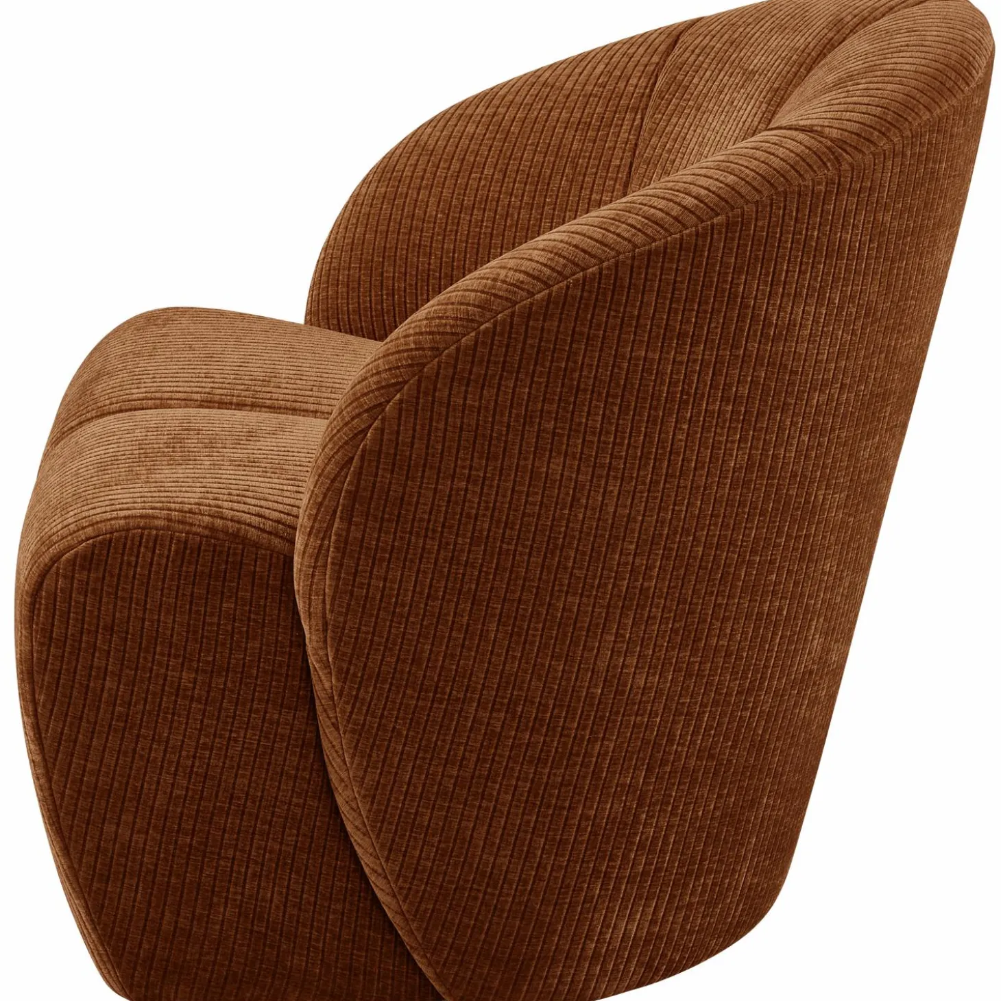 Draaifauteuil Mojo Geweven Rib - Roest - Loft24.nl