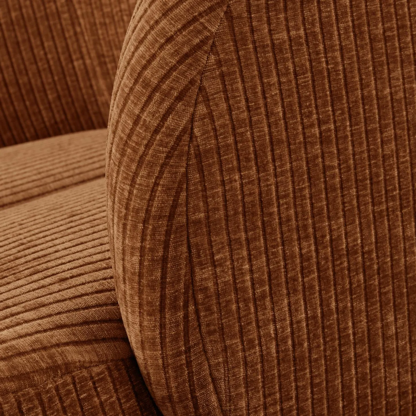 Draaifauteuil Mojo Geweven Rib - Roest - Loft24.nl