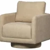 Draaifauteuil Oscar Chenille - Naturel - Loft24.nl