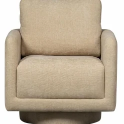 Draaifauteuil Oscar Chenille - Naturel - Loft24.nl