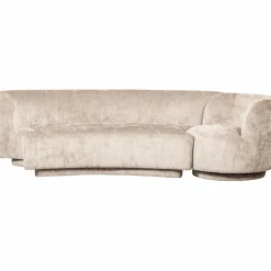 Draaifauteuil Popular Modulair Chenille - Naturel - Loft24.nl