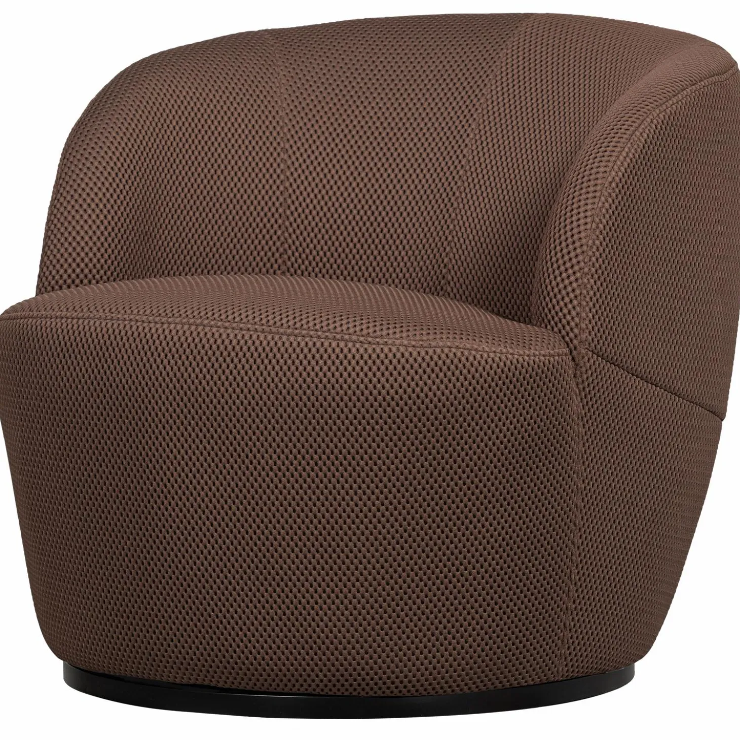 Draaifauteuil Serra Geweven - Espresso - Loft24.nl