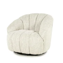 Draaifauteuil Sogno Geweven stof - Beige - Loft24.nl