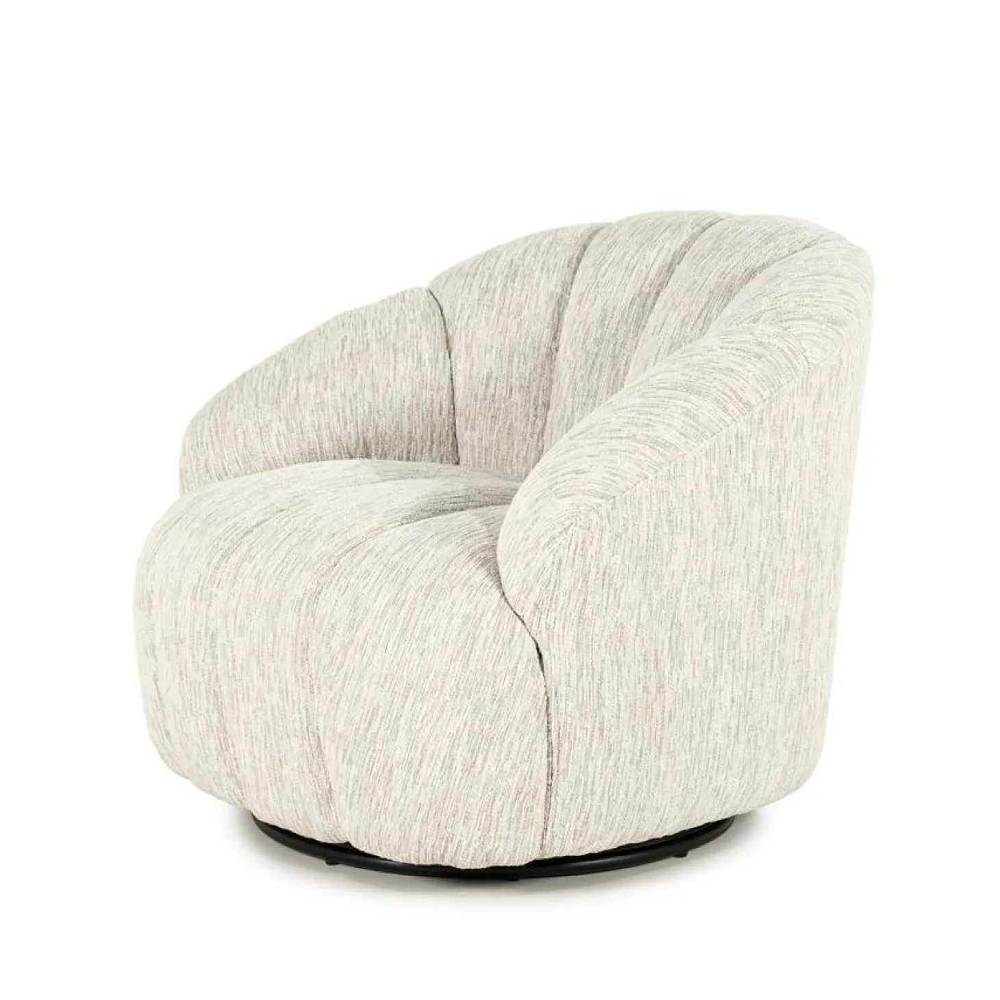 Draaifauteuil Sogno Geweven stof - Beige - Loft24.nl