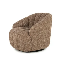 Draaifauteuil Sogno Geweven stof - Burgundy - Loft24.nl