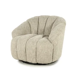 Draaifauteuil Sogno Geweven stof - Taupe - Loft24.nl