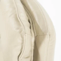 Draaifauteuil Sven Leder - Beige - Loft24.nl