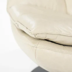 Draaifauteuil Sven Leder - Beige - Loft24.nl