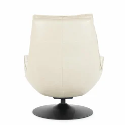 Draaifauteuil Sven Leder - Beige - Loft24.nl