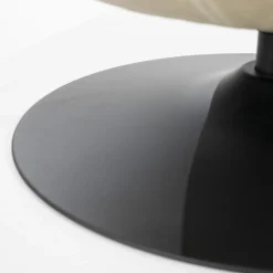 Draaifauteuil Sven Leder - Beige - Loft24.nl