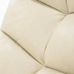Draaifauteuil Sven Leder - Beige - Loft24.nl