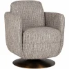 Draaifauteuil Turner Geweven stof - Beige - Loft24.nl