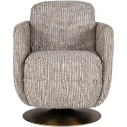 Draaifauteuil Turner Geweven stof - Beige - Loft24.nl